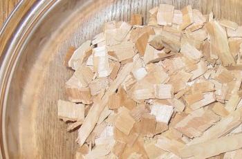 This is the bowl of alder wood chips I used.